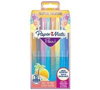 Stylo feutre Papermate Flair Tropical écriture moyenne - Pochette de 16 couleurs assorties
