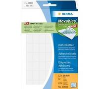 Herma 10603 Étiquettes universelles amovibles/movables 12 x 18 mm 1792 pièces Blanc