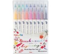 Pochette de 18 feutres pinceau bi-pointe Pentel Multicolore G