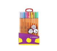 STABILO Stylo feutre pointe fine Point 88 - Étui ColorParade 20 stylos (10 pastel)