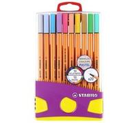 STABILO Stylo feutre pointe fine Point 88 - Étui ColorParade 20 stylos (10 pastel)