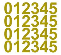 Pochette de 200 chiffres adhésifs hauteur 3.5 cm - Doré métallisé