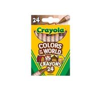 Crayola Crayons de cire Colours of the World - Pochette 24 pièces multicolore