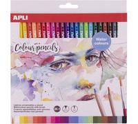 Pochette De 24 Crayons De Couleur Aquarellable Apli