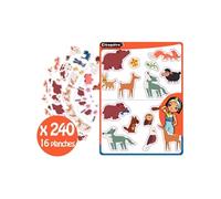 Pochette de 240 gommettes animaux G