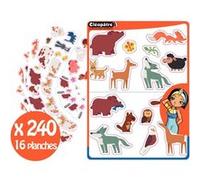 Cléopâtre Gommettes autocollantes Animaux – Pochette 240 pièces – Modèle G