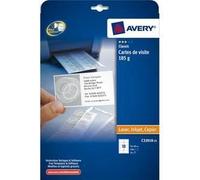 Avery – Cartes de visite C32010-25 – blanc mat 185 g/m², 85 × 54 mm – 250 unités