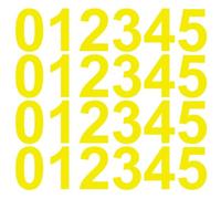 Pochette de 300 chiffres adhésifs hauteur 2 cm - Jaune citron