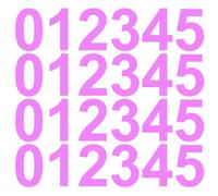Pochette de 350 chiffres adhésifs hauteur 1,5 cm - Rose