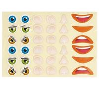Pochette de 360 gommettes adhésives repositionnables visage assorties