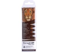 - Pochette De 4 Feutres À Pointes Pinceaux - Brush Liner - Encre Pigmentée À Base D¿Eau - Résistante À La Lumière Et Au Gommage - Assortiment De 4 Bruns[Z3460]