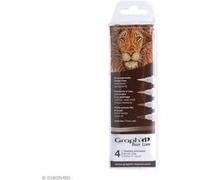 Pochette de 4 feutres pinceaux dégradés bruns - Graph'it Brush Liner G