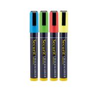 Pochette De 4 Marqueurs À Craie Liquide Pointe Biseautée Largeur Du Trait 2 Mm X 6 Mm (Assortiment De Couleurs) (Import Royaume Uni)