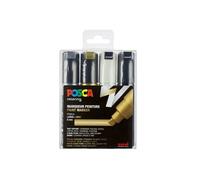 POSCA 182602 - Marqueur POSCA à Pointe Large biseautée, Lot de 4