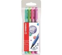 STABILO Stylo feutre pointMax - Pochette 4 stylos - Pointe moyenne - Couleurs fun