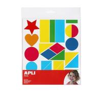 Pochette de 44 maxi gommettes aux couleurs aux formes assorties.