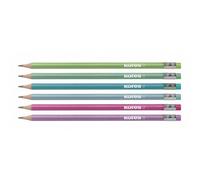 Pochette De 6 Crayons De Couleur Kores Couleurs Pastels