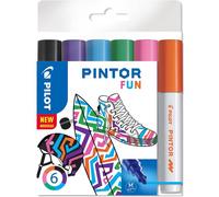 Pochette De 6 Marqueurs Peinture Multi Supports Pintor Pilot Coloris Fun