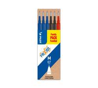 Pochette de 6 recharges pour stylo FriXion pointe moyenne 0,7 mm - assortis
