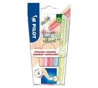 Pochette 6 surligneurs Pilot Pen Frixion Light Natural Multicolore G