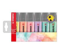 Pochette de 6 surligneurs STABILO BOSS ORIGINAL Pastel - assortiment pastel