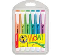 Pochette de 6 surligneurs STABILO swing cool - assortiment fluo
