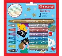 Pochette de 8 feutres métallisés Stabilo Trio Deco G
