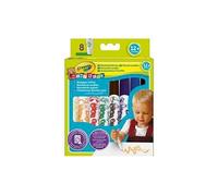 Crayola – Kit de 8 feutres lavables – Pointe arrondie et épaisse – Différentes couleurs – 12 mois+
