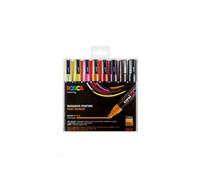 Posca Marqueur – couleurs chaudes assorties – pointe cônique 1,8 à 2,5 mm – Boîte de 8