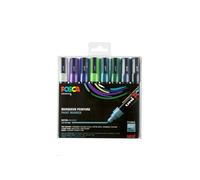 Posca Marqueurs PC5M – Pointe conique moyenne – Set de 8 couleurs assorties