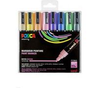 Pochette de 8 marqueurs Posca PC-5M | pointe moyenne conique