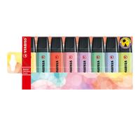 STABILO BOSS ORIGINAL Pastel Surligneur pointe biseautée 2 et 5 mm - Coloris assortis - Pochette de 8