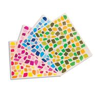 Pochette de 9 planches de gommettes mosaïque : 990 gommettes, Camaïeux de 3 couleurs.