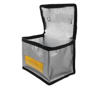 Pochette de Batterie Lithium Ignifugée en PVC Argenté, Protection | Batteries D’outils et Usage Domestique, Stockage Organisé, Voyage Sûr, Mitigation des Chocs