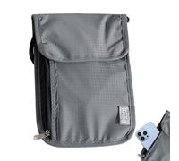 Pochette de blocage - Porte-passeport en nylon imperméable | Portefeuille de rangement Faraday étanche durable et anti-magnétique | Étui de voyage pour cartes de crédit avec sangle de cou pour la