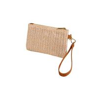 Pochette de Bracelet décontractée, Sac Tissage, Paille Solide, léger, Portefeuille Plage, Porte-Monnaie, 3 pièces pour Les Sorties Et Les Voyages(Off White)