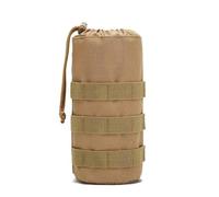 Pochette de camping Molle pour bouteille d'eau, en nylon 1000D militaire avec cordon de serrage réglable, s'adapte à la plupart des bouteilles standard (kaki)