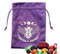 Pochette de carte de tarot, sac de tarot | Sac de rangement à cordon en velours | Porte-carte de Tarot multifonctionnel, sac de Tarot et de dés, accessoires de , sacs à bijoux pour cartes Oracle