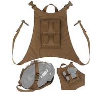 Pochette de Casque à déploiement Rapide Tactique, Pochette de Vision Nocturne équipée, Sangles Molle Militaires, Sac de Rangement de Transport Polyvalent for Le tir(Brown)