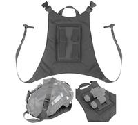 Pochette de Casque à déploiement Rapide Tactique, Pochette de Vision Nocturne équipée, Sangles Molle Militaires, Sac de Rangement de Transport Polyvalent for Le tir(Gray)
