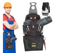 Pochette de ceinture à outils - Porte-outils d'électricien, pochette utilitaire réglable | Étui de perceuse renforcé, fentes à outils polyvalentes, tissu résistant à l'usure, rangement sécurisé pour