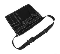 Pochette de ceinture de travail robuste avec sangle réglable et plusieurs poches en toile légère pour rangement d'outils (gris)