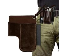 Pochette de ceinture en cuir | Support rétro multifonction en cuir - Sac à outils de coupe | pour cutter stylo lampe de poche, amélioration de la maison, construction, plombier, travail du bois