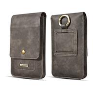 Pochette de Ceinture Homme pour Téléphone Portable, Etui de Ceinture Cuir pour Téléphone, Universel Sac Ceinture pour Smartphone Sacoche Banane Homme Housse de Transport Coque Sac Ceinture Clip Poche