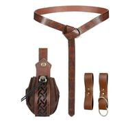 Pochette de ceinture pour collectionneurs - Style médiéval de 25 cm, trousse en cuir synthétique, unité d'accessoires de cosplay | Sac à main Renaissance pour homme et femme Collectionneurs de