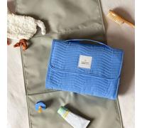 LÄSSIG Sac à langer XL avec matelas à langer pour les déplacements Bleu | Organiseur pour langer, sac à langer, organiseur pour bébé, accessoires pour le langer