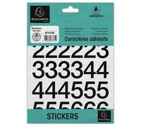 Pochette de chiffres adhésifs noirs 0-9, haut. 30 mm