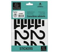 Pochette de chiffres adhésifs noirs 0-9, haut. 60 mm