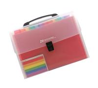 Pochette de Classement A4 à 26 Couches en Plastique, Grosse Capacité | Couleurs Vives, Format Portable à Main, pour École et Formalités