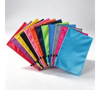 Pochette de classement en PVC à motif nid d'abeille A4 multi-usages (jaune) | Pochette à fermeture éclair douce non collante pour éviter la perte d'articles pour factures, magazines